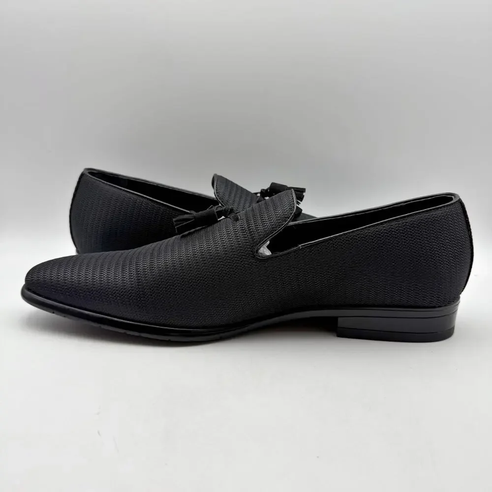 Stacy Adams Mens Tazewell Tassel Loafer US 11 M EU 44 Black Slip On EUC